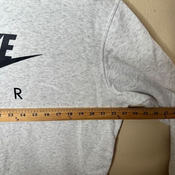Nike Air Sportswear Shirt Dress Women's Medium Gray Crew Fleece Graphic Logo - Picture 6 of 7